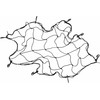 VOREL BAGAŽINĖS TINKLAS SU KABLIUKAIS 90x90cm