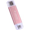 TRANSCEND ESD310P 1TB Išorinis kietasis diskas SSD USB 10Gbps Type C/A Rožinė