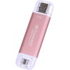 TRANSCEND ESD310P 1TB Išorinis kietasis diskas SSD USB 10Gbps Type C/A Rožinė