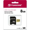 Atminties kortelė TRANSCEND 8GB UHS-I U1 Micro SD su adapteriu SD