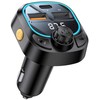 Siųstuvas FM Yesido BT5.3 - FM siųstuvas Y70 15W LED USB-2xA+C + MicroSD, Juodas / Juodas