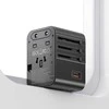 Kelioninis įkroviklis USAMS CC309 2xUSB-C 25W 4in1 US/AU/EU/UK juodos spalvos