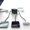 Kelioninis įkroviklis USAMS CC309 2xUSB-C 25W 4in1 US/AU/EU/UK juodos spalvos