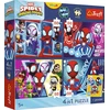 Trefl Dėlionė 4x88 vnt. - Spidey ir draugai + kolekcinis plakatas