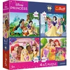 Trefl Dėlionė 4x88 vnt. - Disney princesės + kolekcinis plakatas