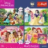 Trefl Dėlionė 4x88 vnt. - Disney princesės + kolekcinis plakatas
