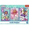Trefl Dėlionė 3x80 vnt. - Gabby's Dollhouse
