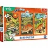 Dėlionė 3x80 Trefliki w wiecie dinozaurów 34888
