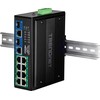 Šakotuvas TRENDnet 10 prievadų pramoninis gigabitas, 400 W PoE++ DIN bėgio komutatorius