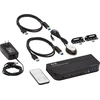 „Tripp Lite Eaton“ KVM komutatorius „Eaton Tripp Lite“ serija HDMI KVM, 2 prievadų 4K 60Hz 4:4:4, HDR, HDCP 2.2 palaikymas, IR nuotolinio valdymo pultas ir USB kabeliai - KVM/garso/USB komutatorius - 2 x KVM/garso/USB - 1 vietinis vartotojas - darbalaukio versija