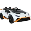 Lean Cars Vienvietis elektromobilis vaikams Lamborghini Sto Drift, baltas