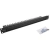 Triton InLine® 19'' organizatorius kabelių pravedimo plokštė su šepečiu ir kabelių skirstytuvu, 1U, RAL 9005