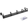 Organizatorius Triton InLine® 19'' kabelių tvarkymo skydelis, 5 plastikiniai laikikliai horizontaliai, RAL 9005, juodas