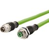 Triton METZ CONNECT M12 jungties kabelis, 8 kontaktų, X kodavimas, tiesus-dešininis, 10 m