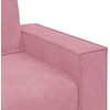 Trivietė sofa, rožinė, 220x78x84 cm, aksomas