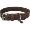 TRIXIE Rustic rieb. odos antkaklis, M-L 42-48cm/25mm, tams. rudas
