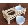 Trixie Stovas su dubenimis graužikams ir triušiams, medinis/plastikas, 24x10x8,5cm/2x150ml