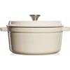 Sourcing Puodas Grand feu FEUMWHITE, 24 cm x 24 cm x 10.5 cm, 3.5 l