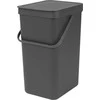 Brabantia „Sort &amp; Go“ šiukšliadėžė, 16 l, tamsiai pilka