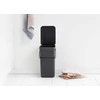 Brabantia „Sort &amp; Go“ šiukšliadėžė, 16 l, tamsiai pilka
