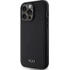 Tumi TUHMP15XRBAK Apple iPhone 15 Pro Max 6.7" juodos spalvos kietas dėklas, odinis balistinio rašto MagSafe dėklas