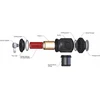 TURBOSMART Blow Off Turbosmart Nissan R32 R33 R34 Stagea Kompact Plumb Juodas