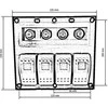 Turboworks 12 / 24V IP68 ON- OFFx4, 4xB 2x5A 1x10A 1x15A jungikliai