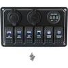 TurboWorks 12 / 24V ON- OFFx6, 1xZ, 2xUSB 3.1A, 1 LED voltas, 3xB 15A IP68 mėlyna