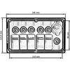 TurboWorks ALU jungiklis, ON-OFFx5, 1xGZ, BA 3x5A 2x10A 1x15A IP68