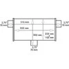TurboWorks Centrinis galinis duslintuvas 70mm TurboWorks LT 304SS