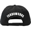 Juoda TurboWorks kepurė su snapeliu ir užrašu gale