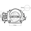 TurboWorks droselinė sklendė 70mm brėžinys