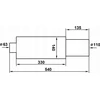 TurboWorks TurboWorks galinis duslintuvas 110mm įėjimas 63,5mm