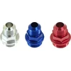 Trys spalvoti TurboWorks AN10 alyvos adapteriai