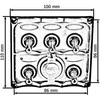 TurboWorks_F Jungiklis skydelis 12V SPST / ON- OFFx5, 2xUSB, 3B 15A IP68