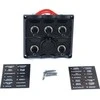 TurboWorks_F Jungiklis skydelis 12V SPST / ON- OFFx5, 2xUSB, 3B 15A IP68