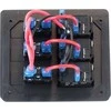 TurboWorks_F Jungiklis skydelis ALU, ON-OFFx3, BA 1x5A 1x10A 1x15A IP68