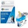 G&G rašalas. Suderinamas rašalas Brother LC421XLC kasetė (500 puslapių) Cyan