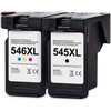 G&G XL rašalo kasečių rinkinys – 2 vnt., suderinamos su „Canon 546XL/545XL“