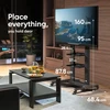 Laikiklis TV PRIEDAI MOBILUSIAM STOVUI / 40-80" / Juodas TS2771-B ONKRON TS2771-B (4603728440132)