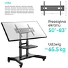 Laikiklis TV SET ACC MOBILE STAND/50-83"/Juodas TS1380-B ONKRON