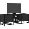 TV staliukas Televizoriaus spintelė, juoda, 120x35x41cm, mediena ir metalas