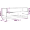 TV staliukas Televizoriaus spintelė, ruda, 100x34,5x40cm, mediena ir metalas