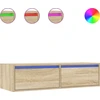 TV staliukas Televizoriaus spintelė su LED apšvietimu, ąžuolo, 100X35,5x25cm