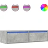 TV staliukas TV spintelė su LED apšvietimu, betono pilka, 100X35,5x25 cm