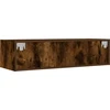 TV staliukas TV spintelė su LED lemputėmis, dūminio ąžuolo, 100X35,5x25 cm