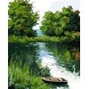 Twoje Hobby Paveikslas skaičiais - Laivelis upėje 40x50cm