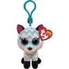 TY Pliušinis raktų pakabukas ATLAS - aqua chevron fox clip