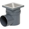 Tycner sifonas Reguliuojamas vonios nutekėjimas su išimtimi šonas 110 mm, nerūdijančio plieno grotelės 150x150 mm [1/20]