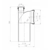 Unitazo alkūnė Tycner 767 110/45/50, Ø 110 mm, balta